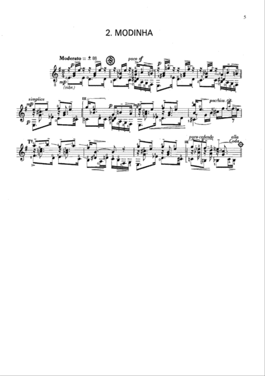 Brasileiras for Solo Guitar Guitar Solo scores gallery preview page 3