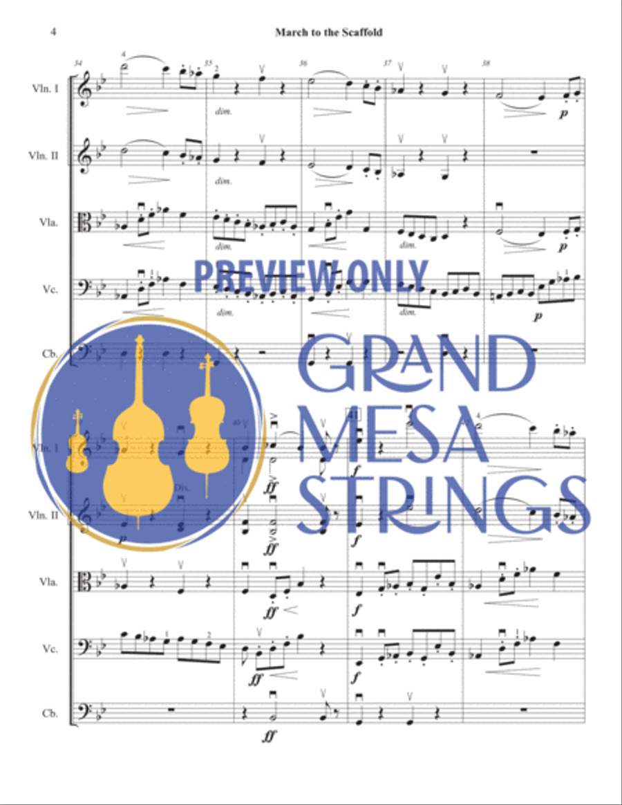 March to the Scaffold March to the Scaffold String Orchestra scores gallery preview page 5
