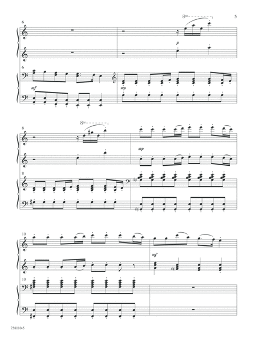 4-Hands for Christmas, Vol. 2 (Digital Delivery) Piano Duet scores gallery preview page 5
