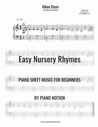 Book cover for Aiken Drum (Easy Piano Solo)