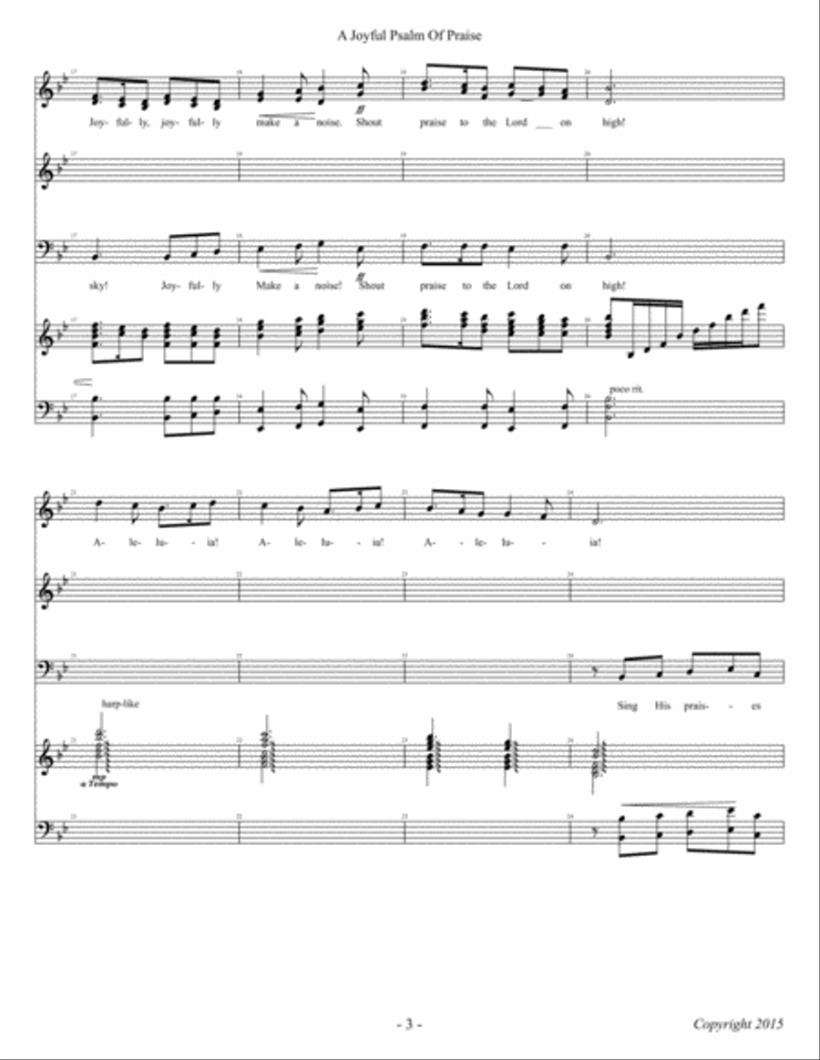 A Joyful Psalm of Praise 3-Part scores gallery preview page 3