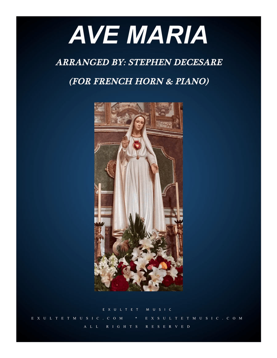 Ave Maria (for French Horn solo - Piano accompaniment) Piano scores gallery preview page 1