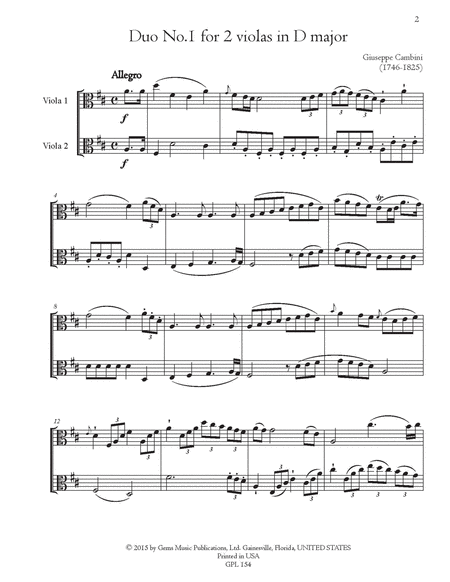 Six Duos Concertants, 1. Livre for 2 violas (#1-6)
