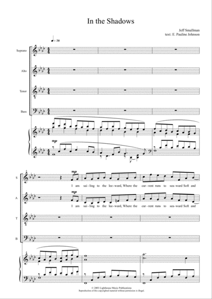 In the Shadows 4-Part scores gallery preview page 3
