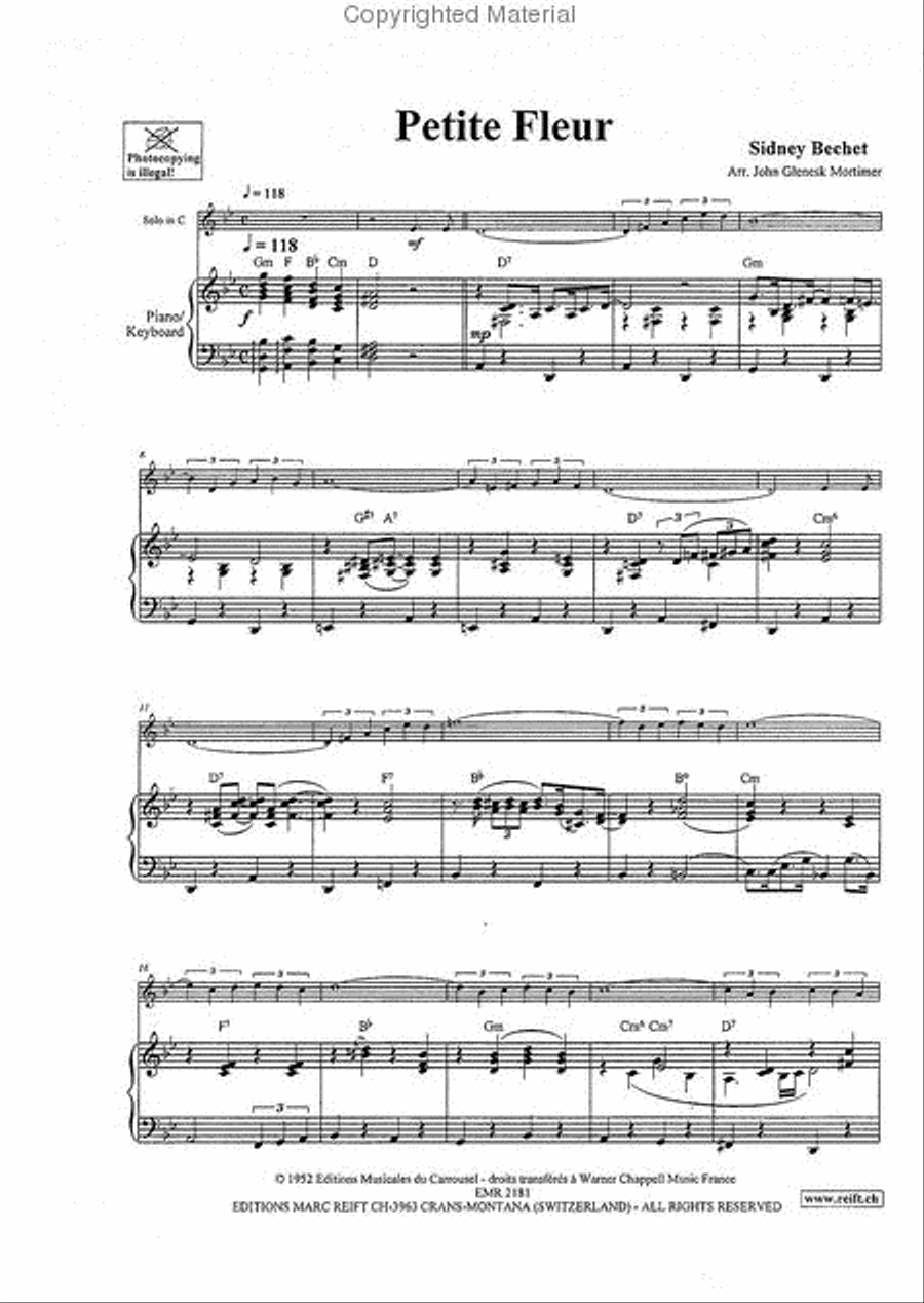 Petite Fleur Petite Fleur Alto Saxophone scores gallery preview page 4