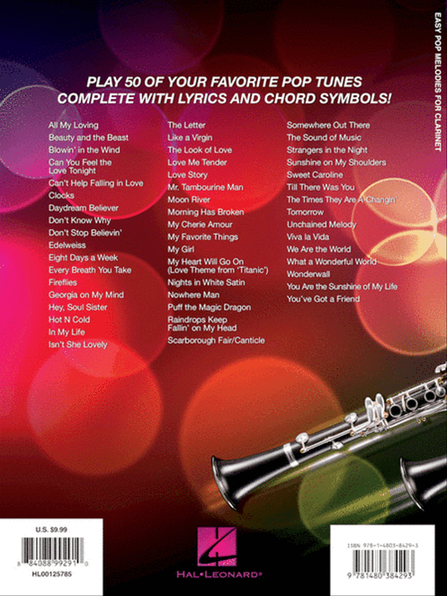 Easy Pop Melodies Clarinet Solo scores gallery preview page 7