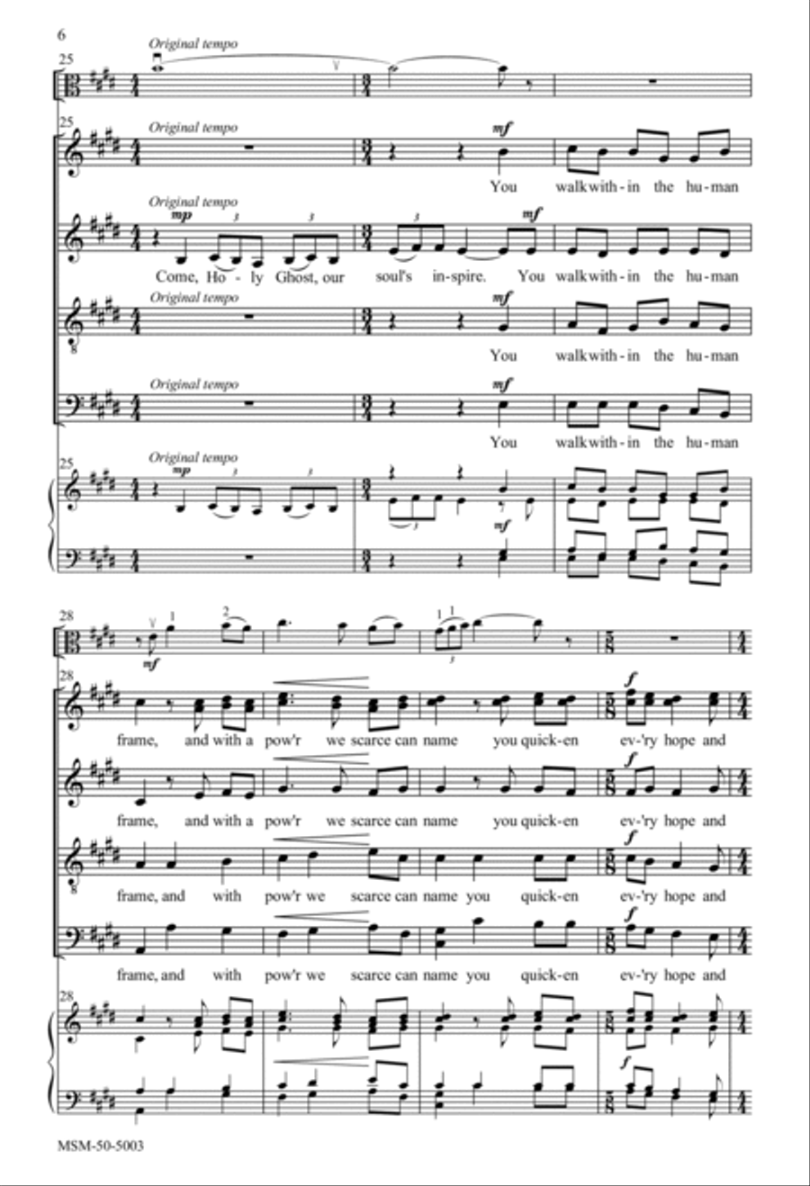 Hymn to the Spirit Hymn to the Spirit SSATBB scores gallery preview page 6