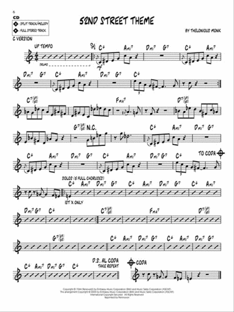 Thelonious Monk - Early Gems C Instrument scores gallery preview page 4