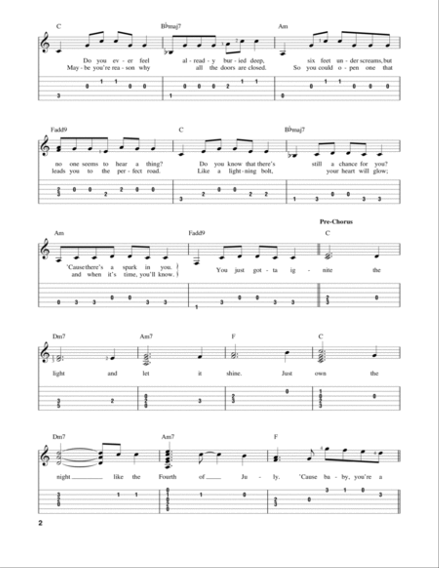Firework Firework Acoustic Guitar scores gallery preview page 2