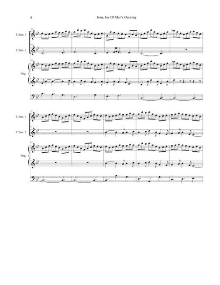 Jesu, Joy Of Man's Desiring (Duet for C-Instruments and Organ) image number null