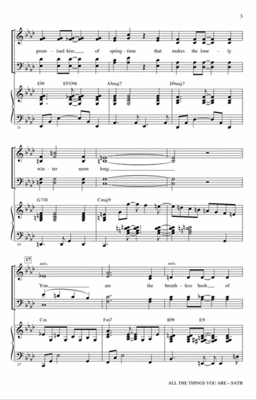 All the Things You Are 4-Part scores gallery preview page 3