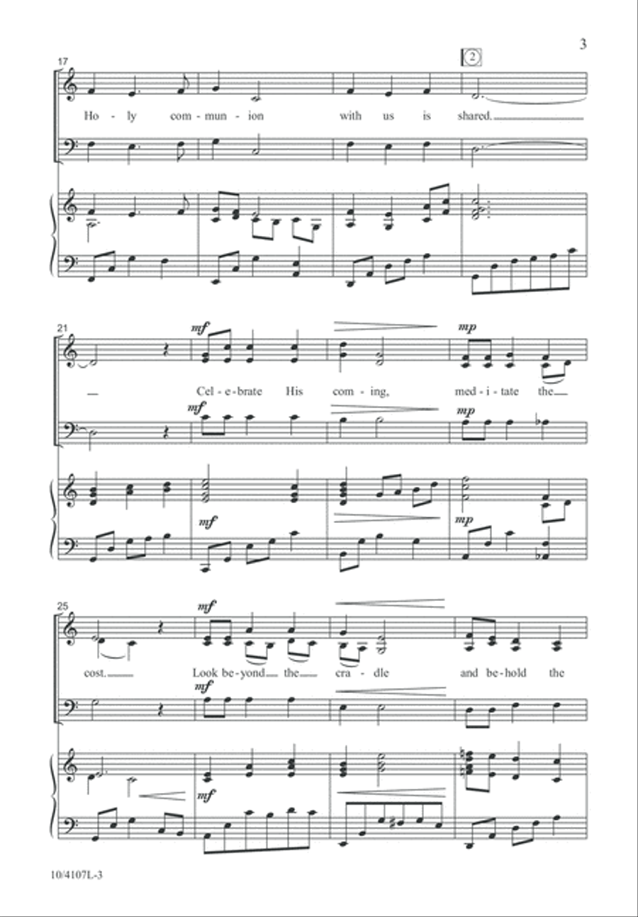 Christmas Communion Song 3-Part scores gallery preview page 3