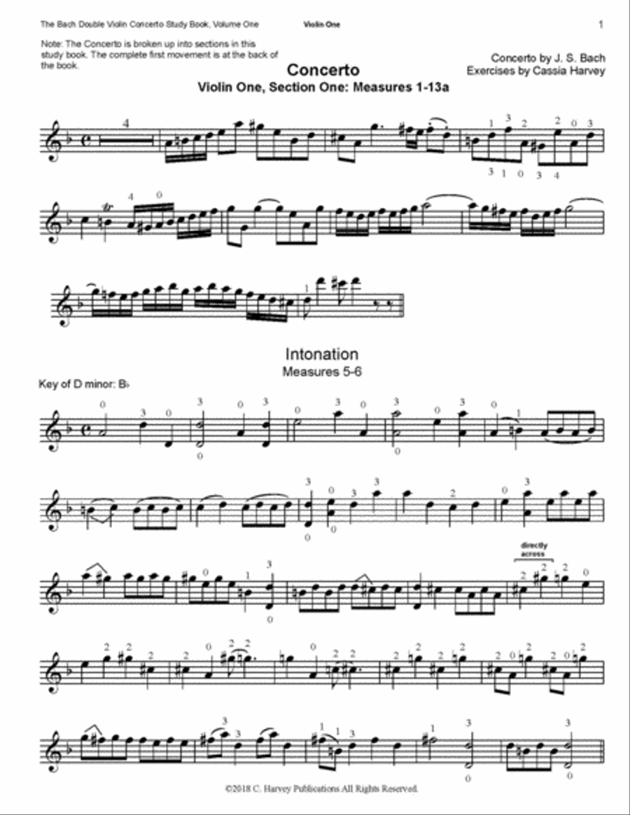 The Bach Double Violin Concerto Study Book, Volume One Violin Solo scores gallery preview page 2