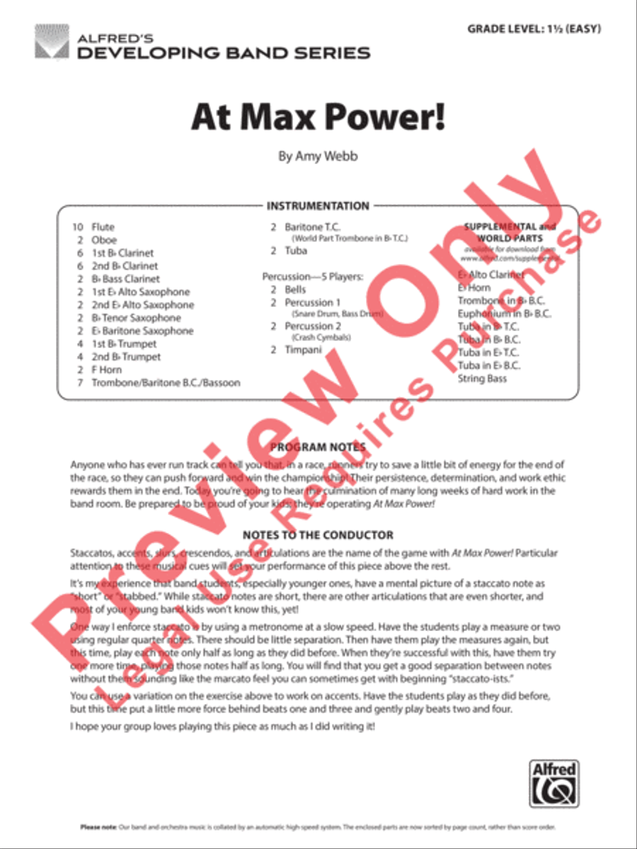 At Max Power! Concert Band scores gallery preview page 2
