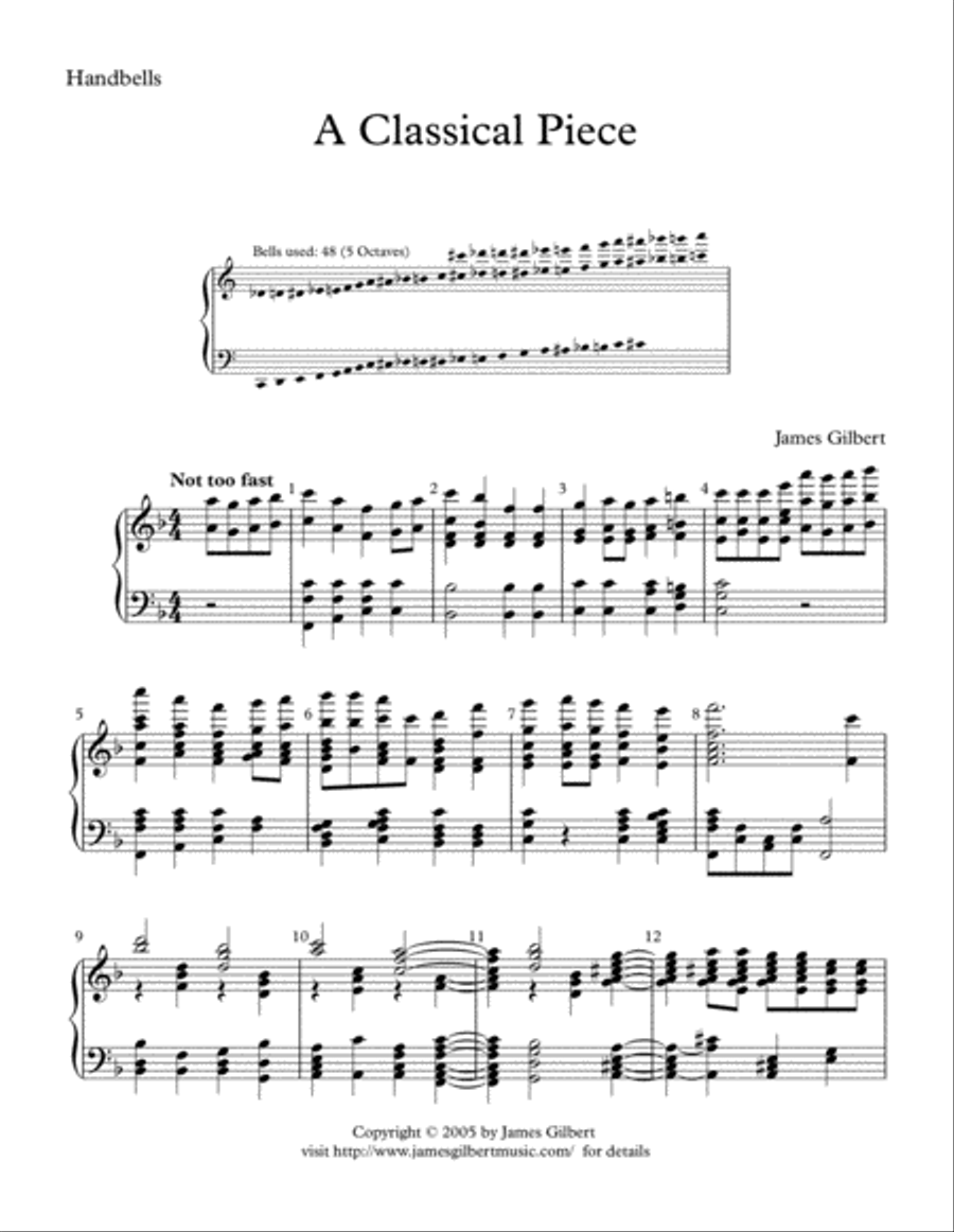 A Classical Piece A Classical Piece Handbell Choir scores gallery preview page 1