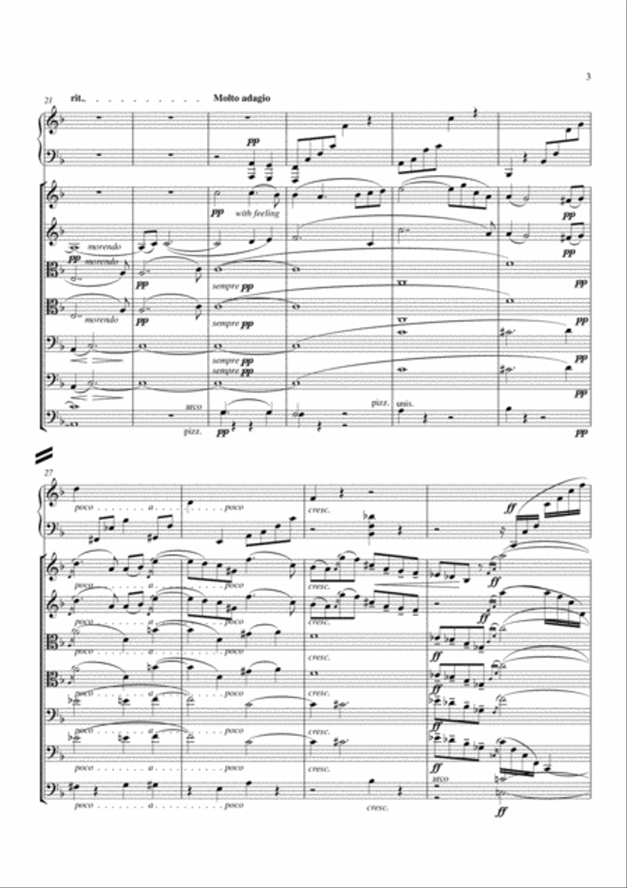 Adagietto from Symphony #5 String Orchestra scores gallery preview page 3