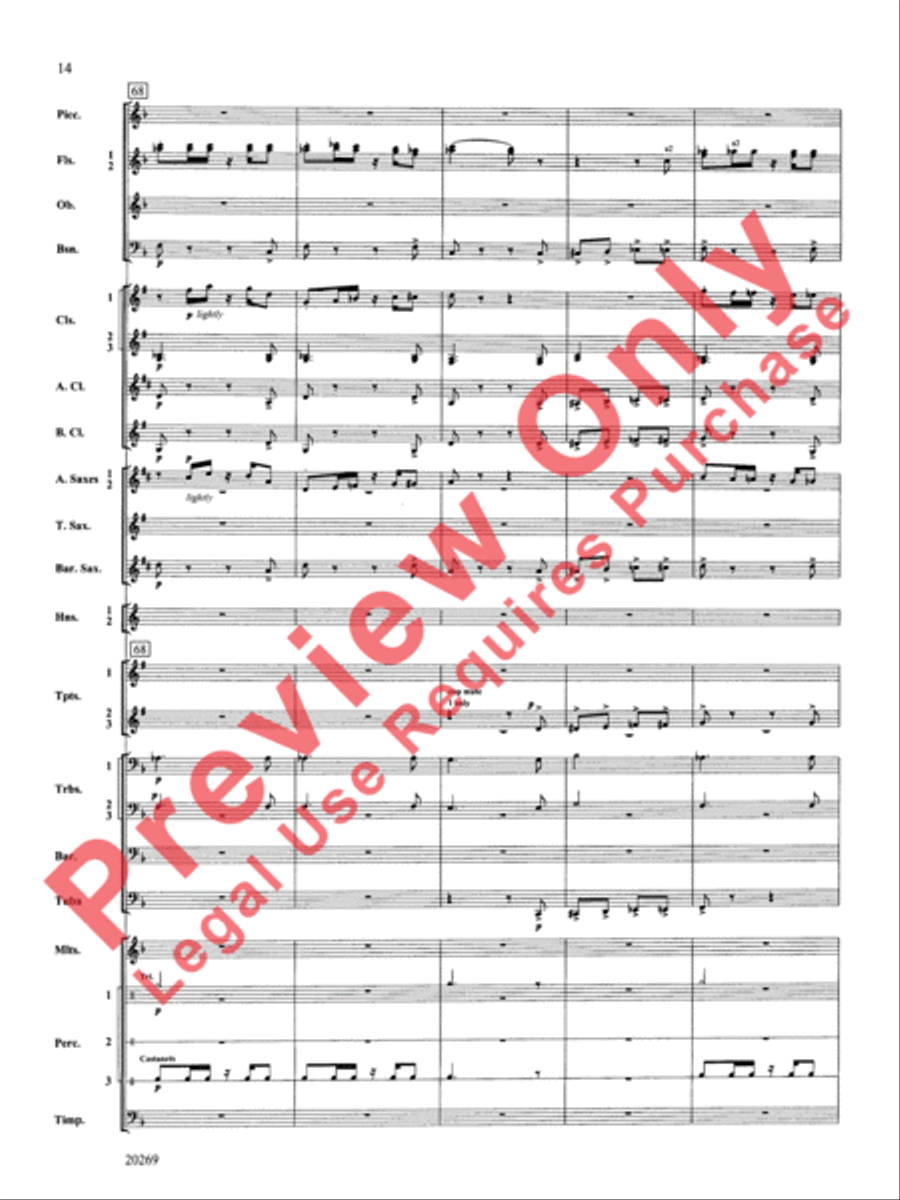 Night in the Tropics Concert Band scores gallery preview page 15