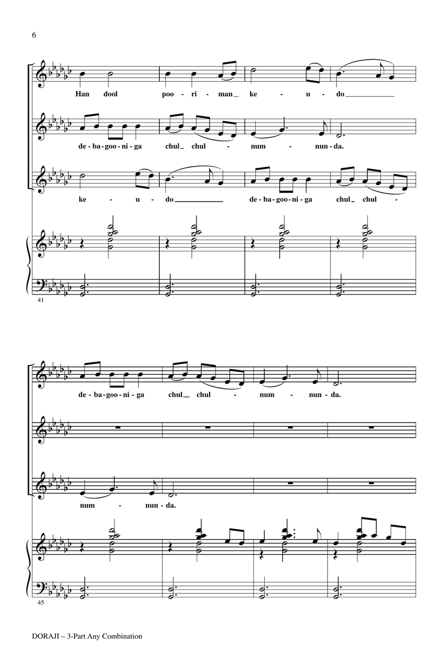 Doraji Doraji 3-Part scores gallery preview page 4