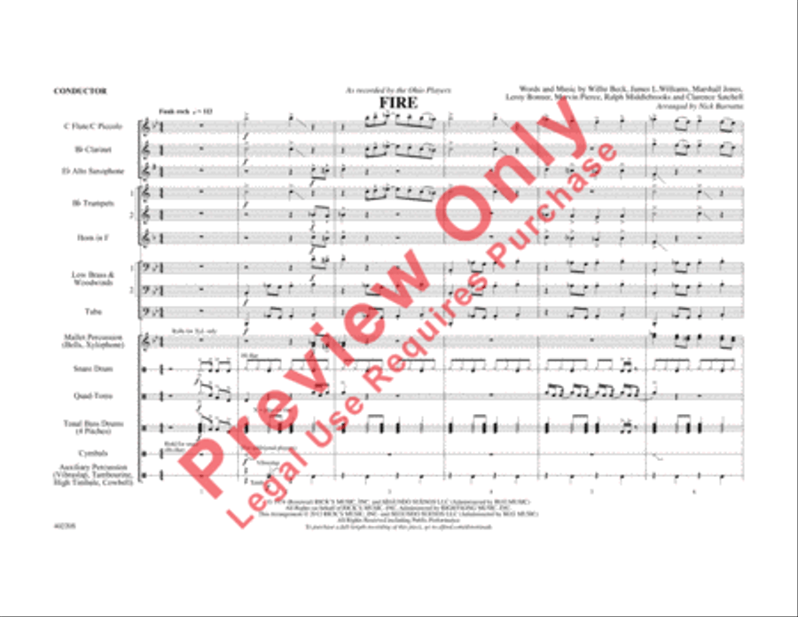 Fire Fire Marching Band scores gallery preview page 2