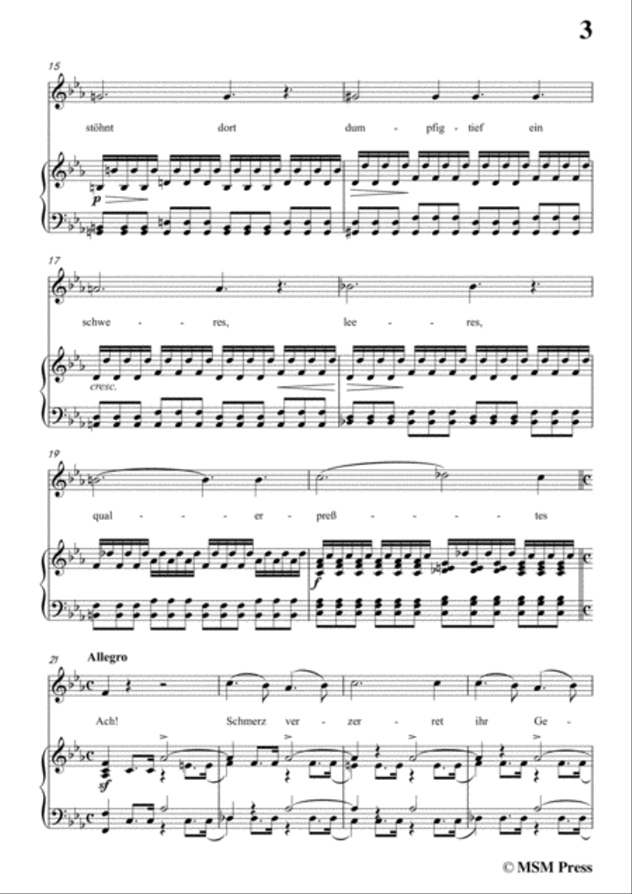 Schubert-Gruppe aus dem Tartarus,Op.24 No.1,in E flat Major,for Voice&Piano Voice scores gallery preview page 5