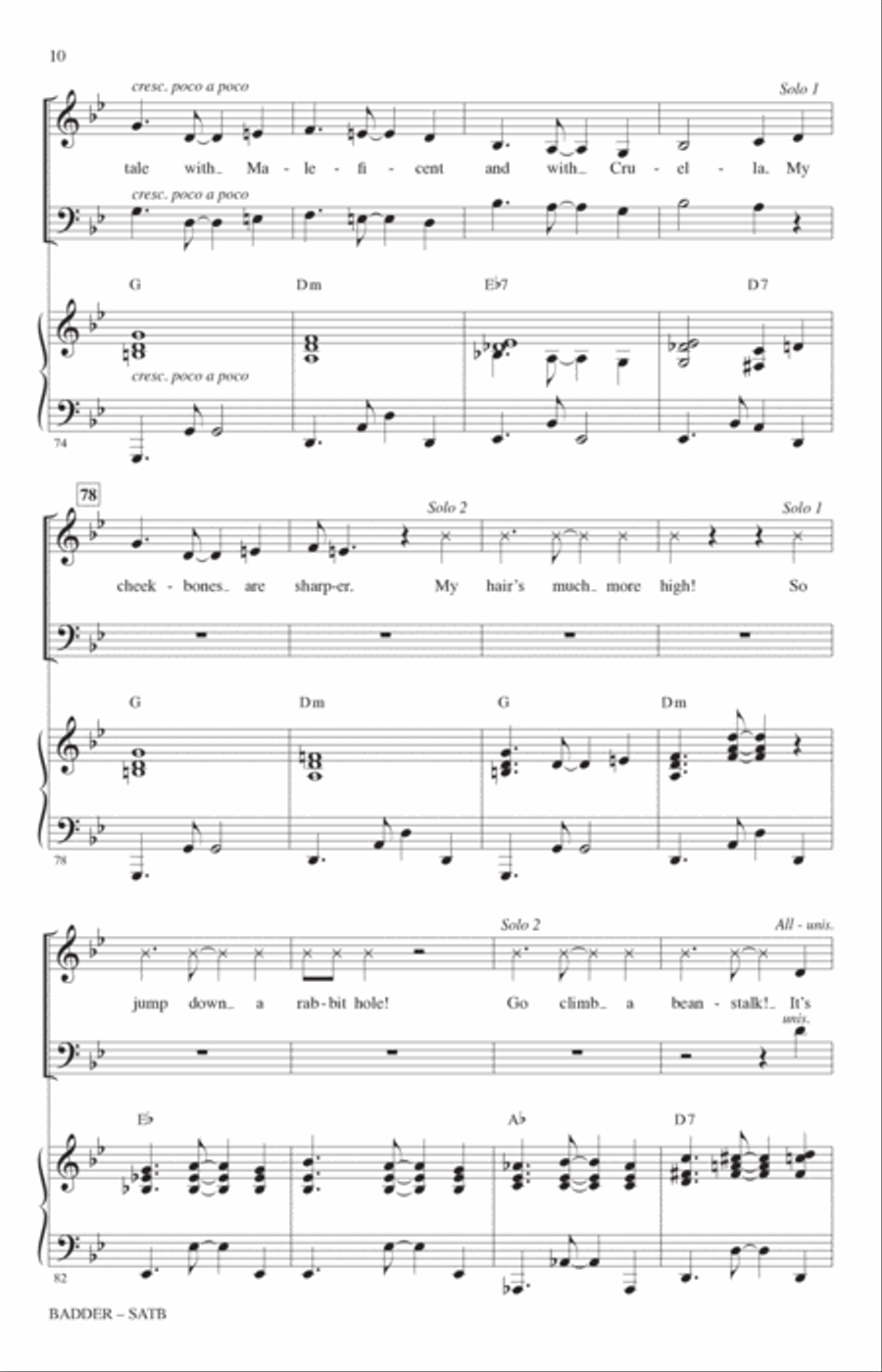 Badder (from Disenchanted) (arr. Mac Huff) 4-Part scores gallery preview page 9
