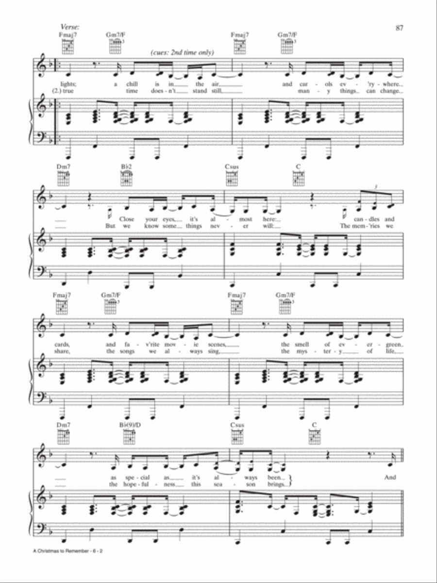 A Christmas to Remember Piano, Vocal, Guitar scores gallery preview page 2