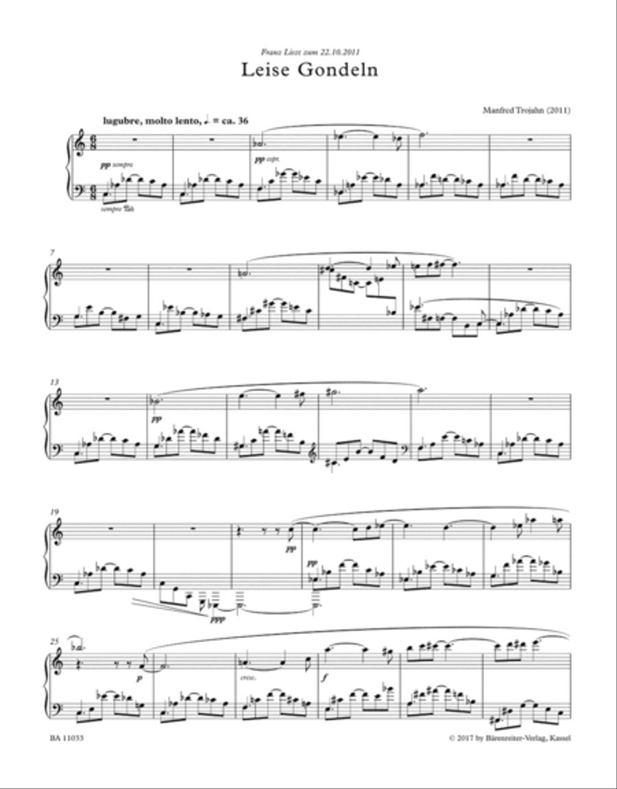 Leise Gondeln for Piano Piano Solo scores gallery preview page 2