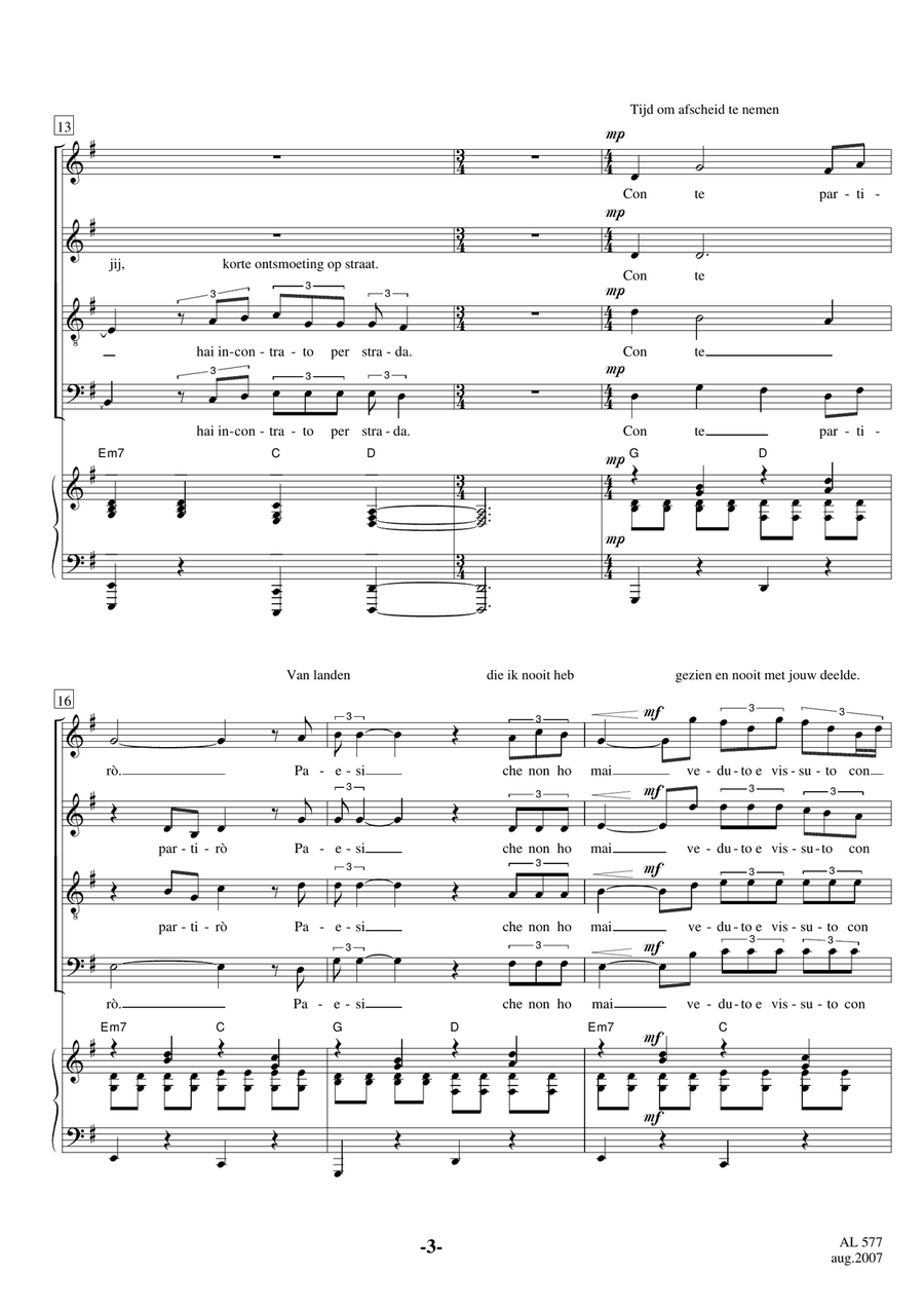 Con Te Partiro (Time To Say Goodbye) 4-Part scores gallery preview page 3