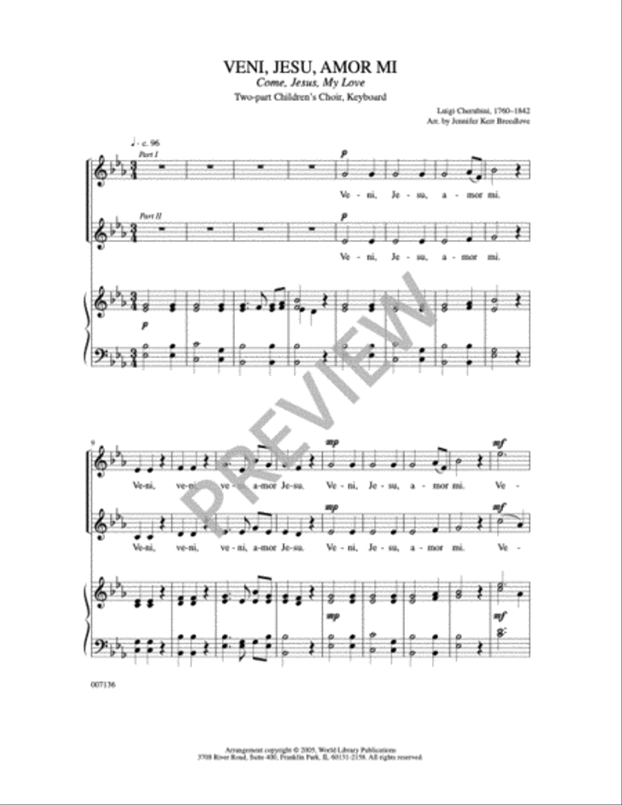 Veni, Jesu, Amor Mi Veni, Jesu, Amor Mi 2-Part scores gallery preview page 4