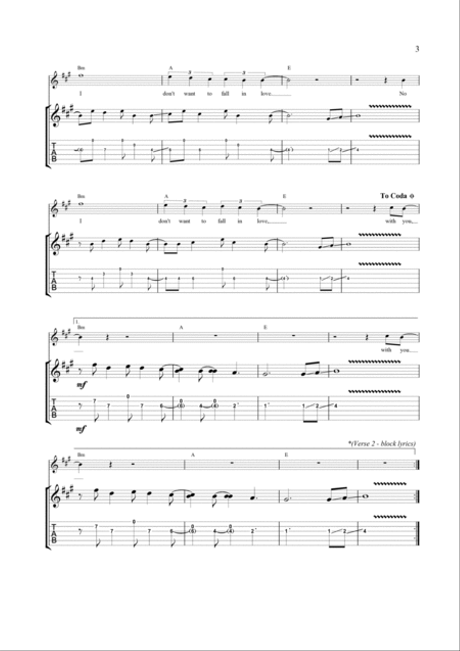 Wicked Game Electric Guitar scores gallery preview page 3