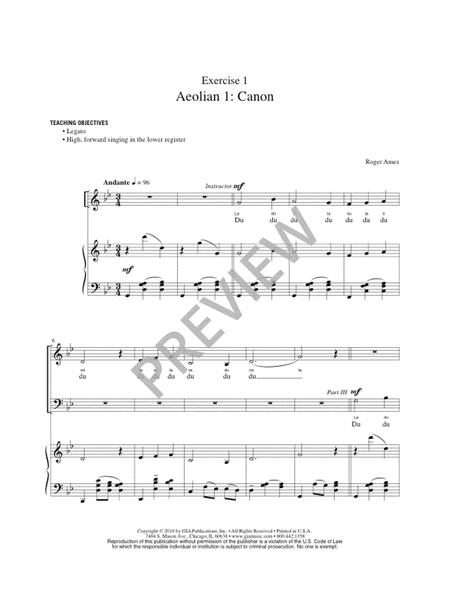 The Choral Warm-Up: Accompanied Modal Canons - Conductor's edition in Full Score with Teaching Objectives and CD