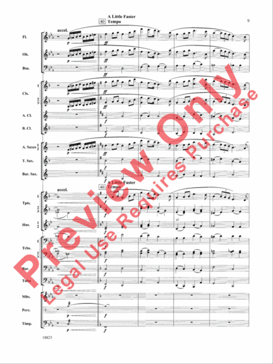 An Irish Ayre for Winds Concert Band scores gallery preview page 10