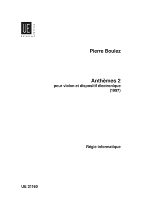 Book cover for Anthemes 2