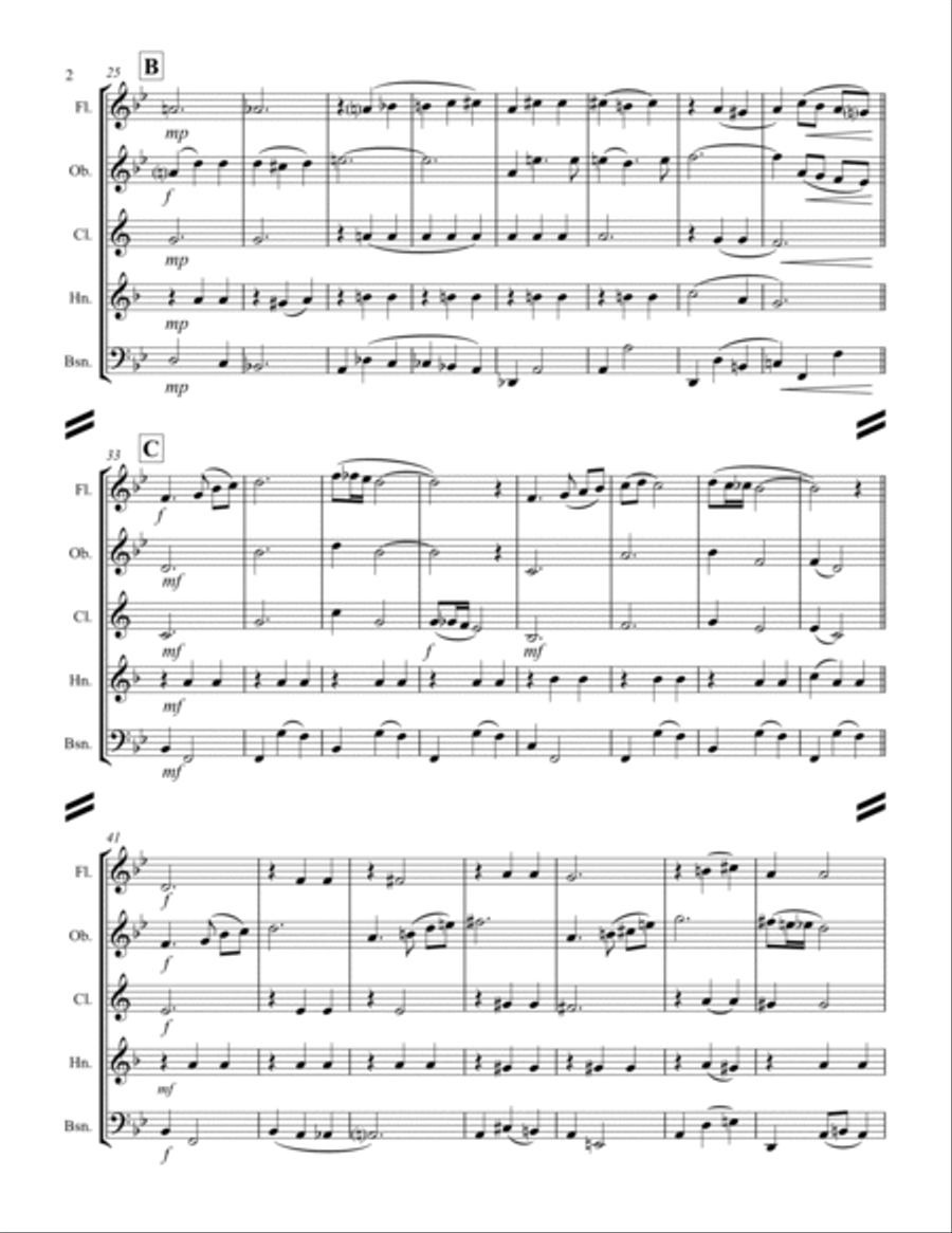 Always - Irving Berlin (for Woodwind Quintet) Woodwind Quintet scores gallery preview page 3