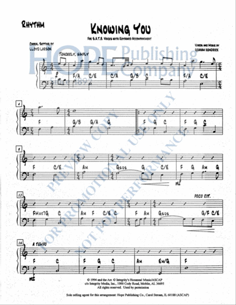 Knowing You Knowing You Choir scores gallery preview page 3