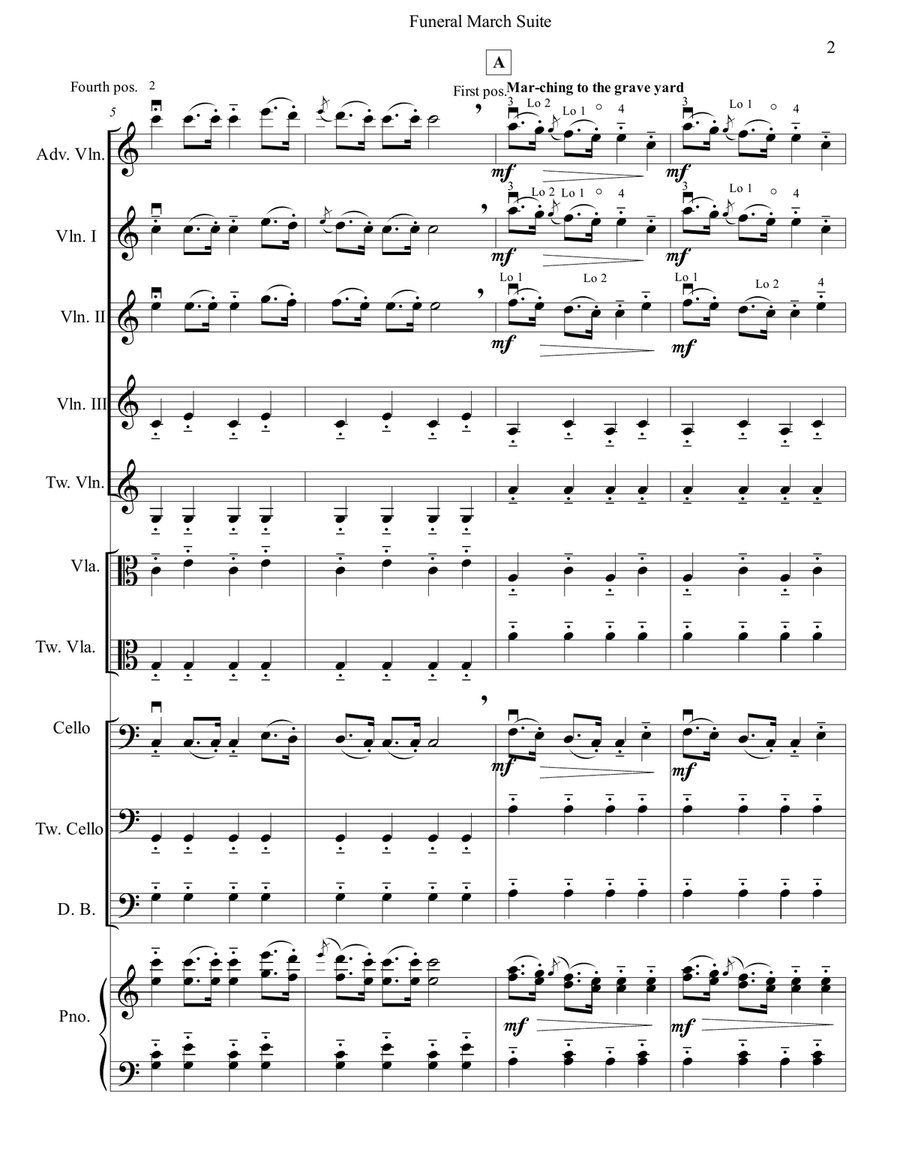 Funeral March Suite for Multi-Level String Orchestra String Orchestra scores gallery preview page 4