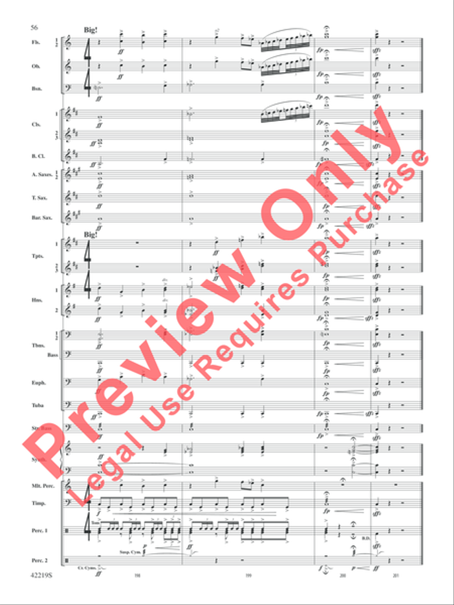 Man of Steel, Suite from Concert Band scores gallery preview page 57