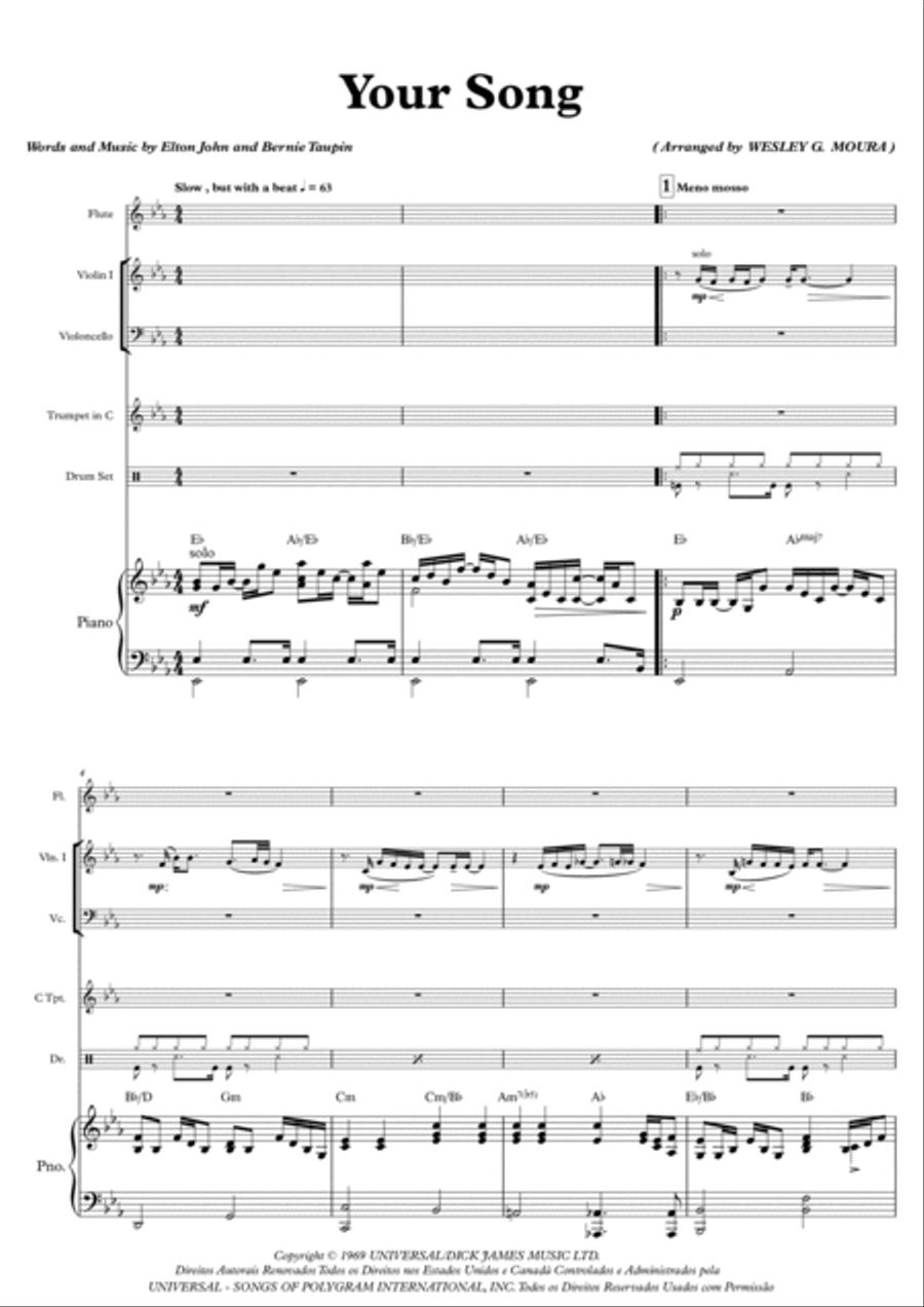 Your Song Your Song Flute scores gallery preview page 2
