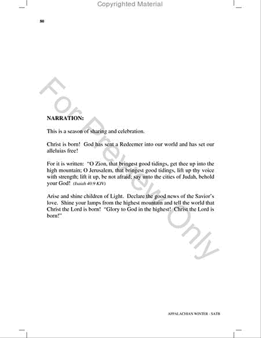 Appalachian Winter Choir scores gallery preview page 79