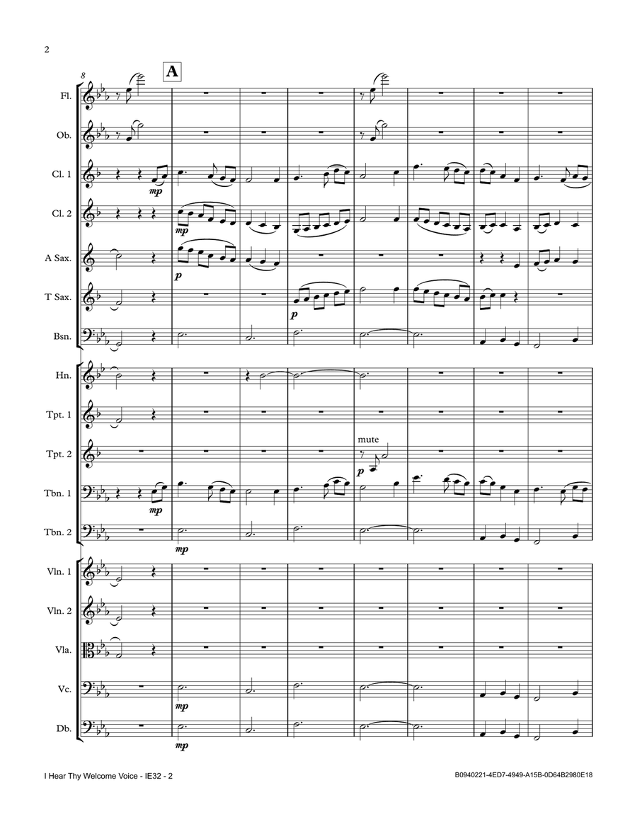 I Hear Thy Welcome Voice Full Orchestra scores gallery preview page 2