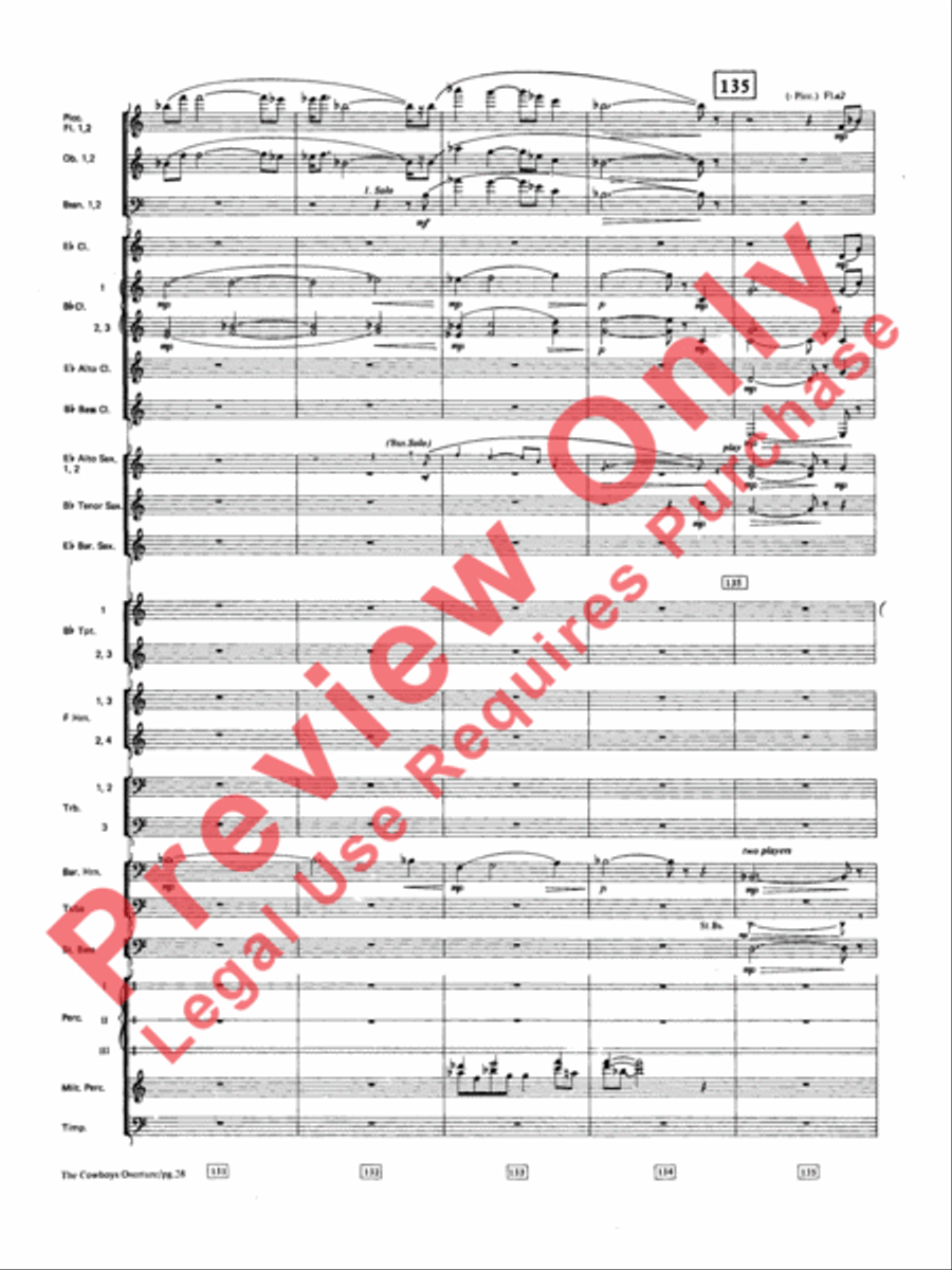 The Cowboys Concert Band scores gallery preview page 29