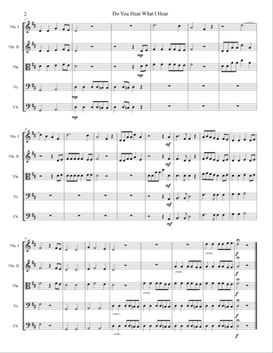 Do You Hear What I Hear Do You Hear What I Hear String Orchestra scores gallery preview page 2