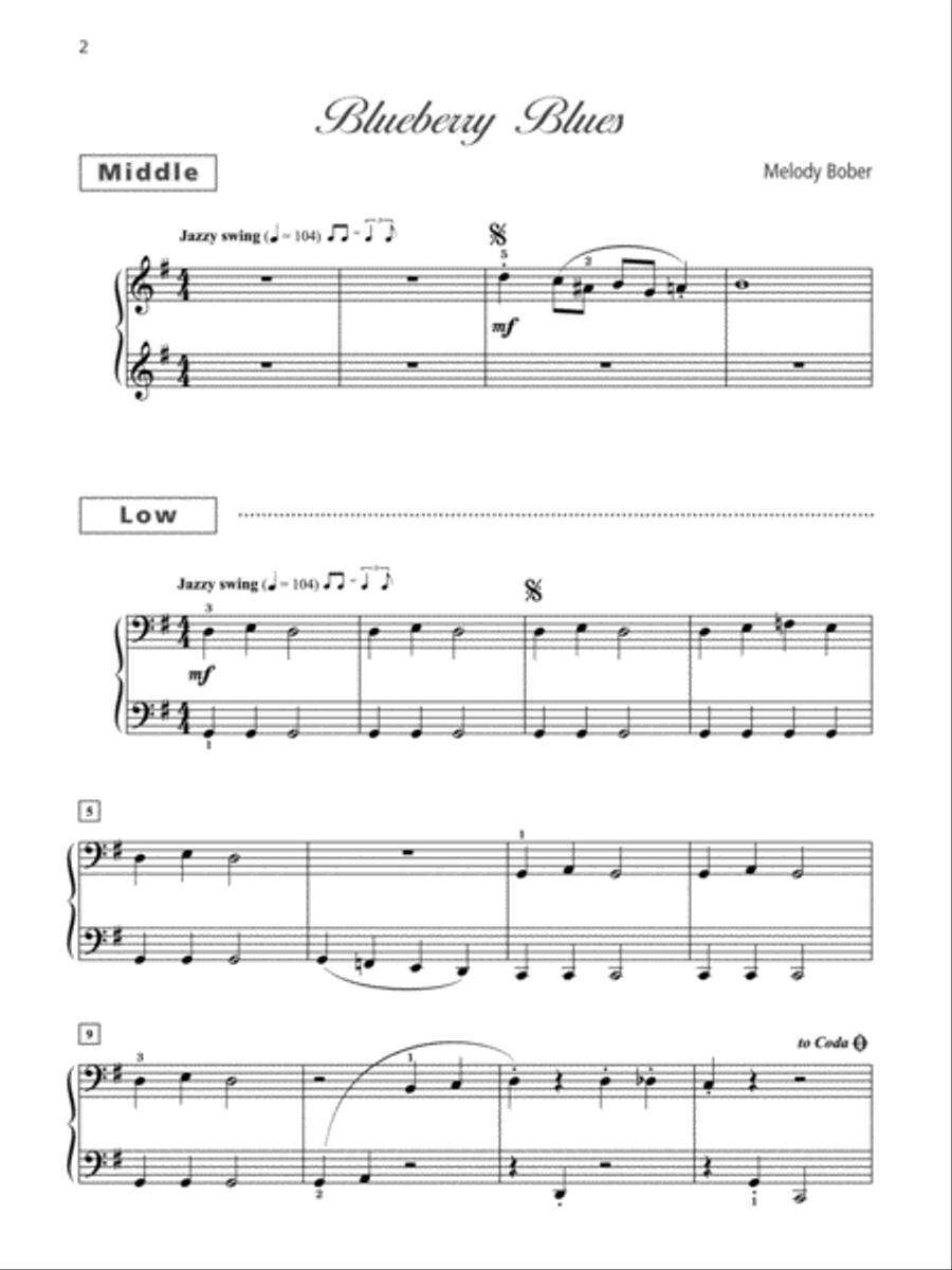Grand Trios for Piano, Book 3: 4 Late Elementary Pieces for One Piano, Six Hands Piano Solo scores gallery preview page 2