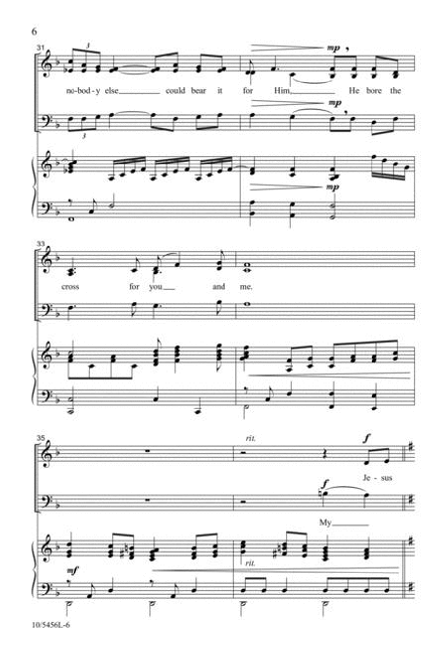 Must Jesus Bear the Cross 3-Part scores gallery preview page 6