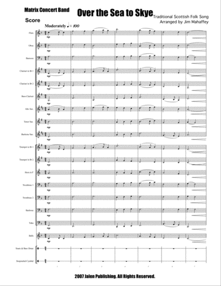 Over the Sea to Skye Concert Band scores gallery preview page 2