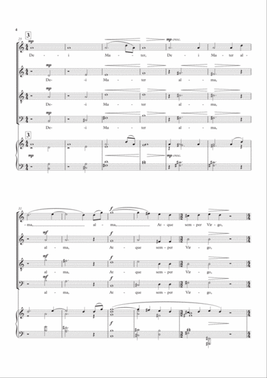 Ave maris stella Ave maris stella 4-Part scores gallery preview page 4