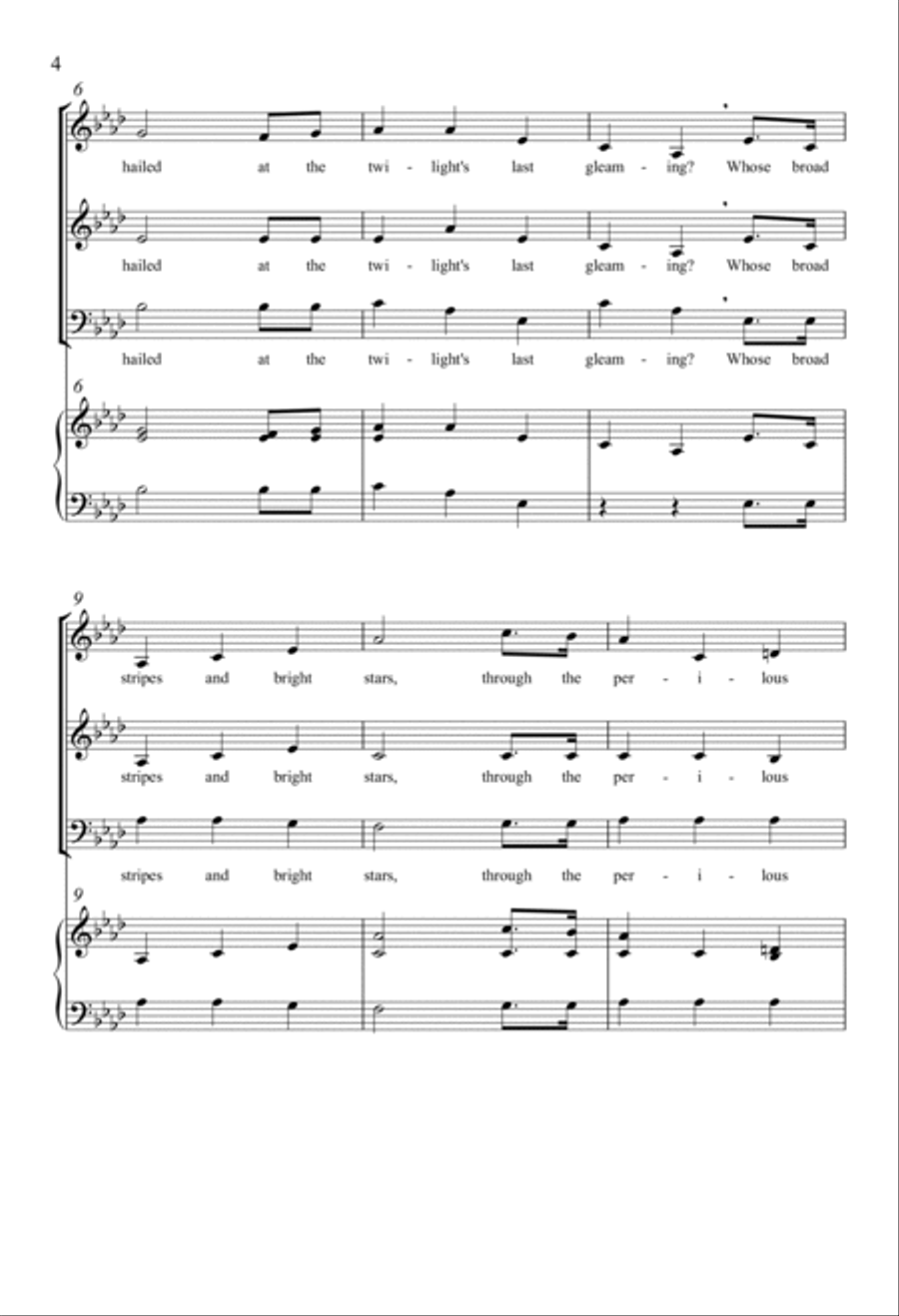 The Star Spangled Banner 3-Part scores gallery preview page 2