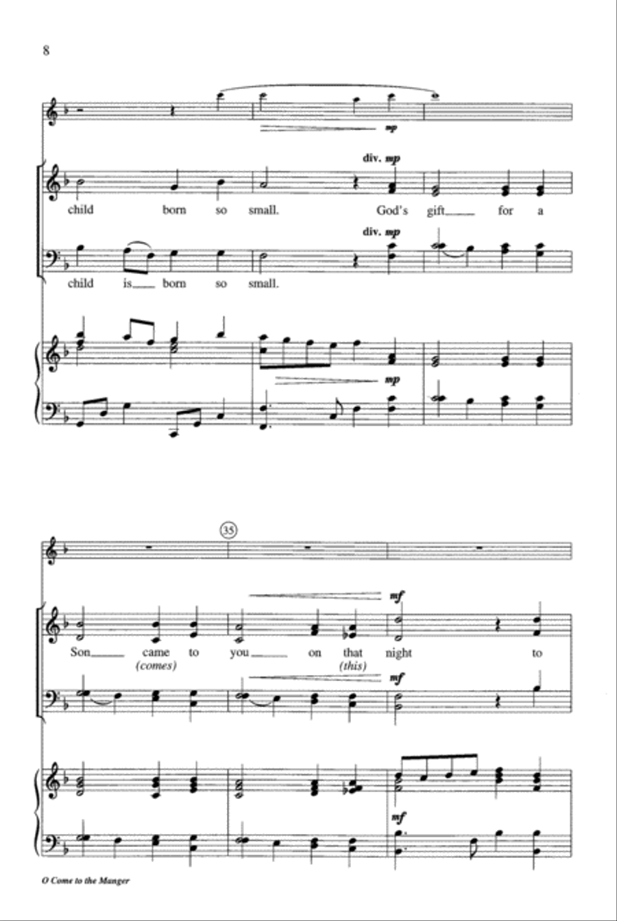 O Come to the Manger Children's Choir scores gallery preview page 8