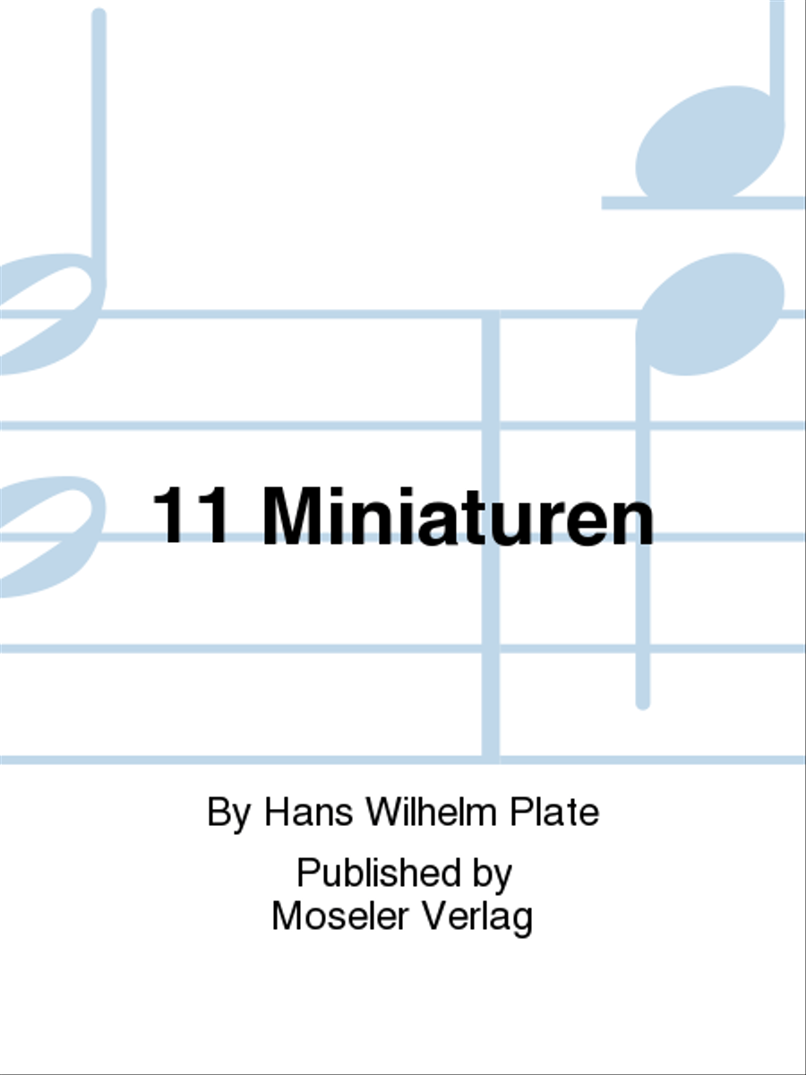 11 Miniaturen Clarinet Solo scores gallery preview page 1