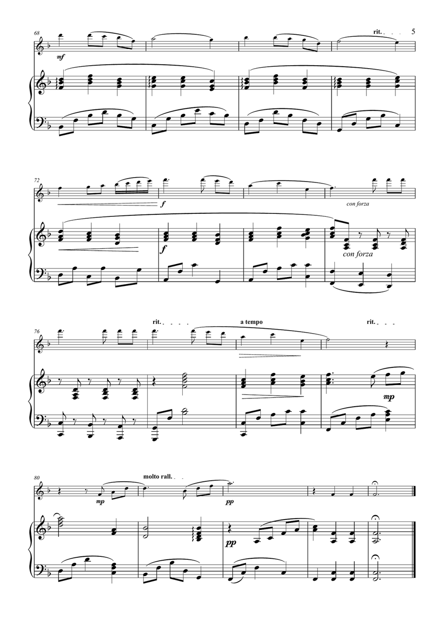 Intermezzo from Cavalleria Rusticana- Flute and Piano Flute Solo scores gallery preview page 6